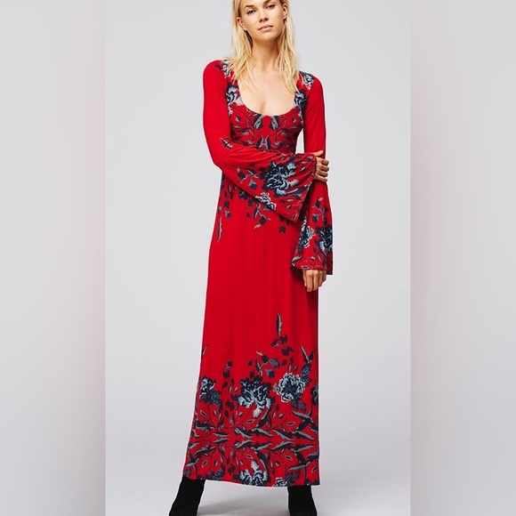 Free People Dresses & Skirts - Free People “Midnight Garden” Maxi Dress